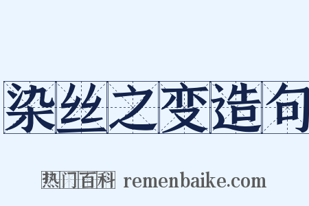 染丝之变造句是什么意思的图片